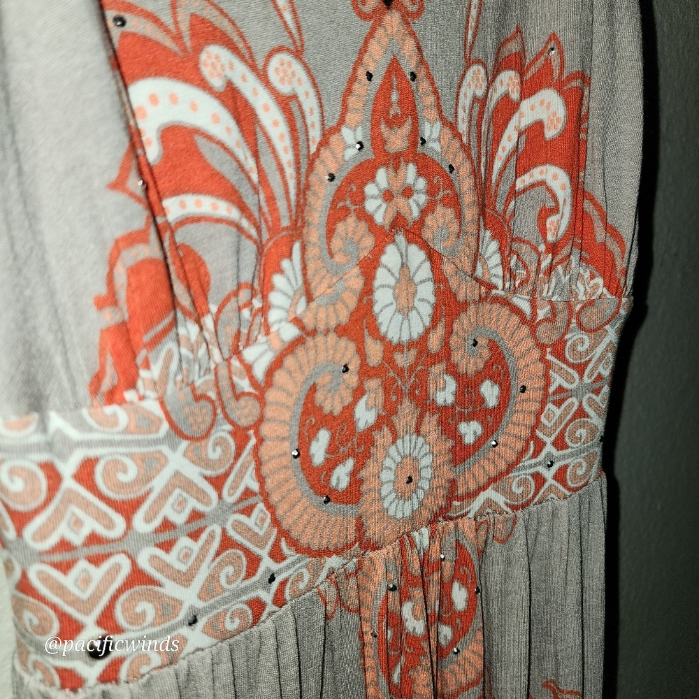 STUNNING SUMMER MAXI DRESS INC. INTERNATIONAL CONCEPT XS ☆ - Picture 4 of 11